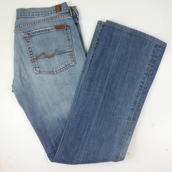 7 For All Mankind Denim - Womans 7 For All Mankind Distressed Denim Jeans 31